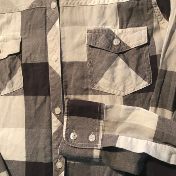 Nollie grey plaid flannel shirt Large - Picture 4 of 6